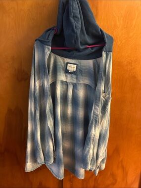 American Eagle Light Blue Denim Top